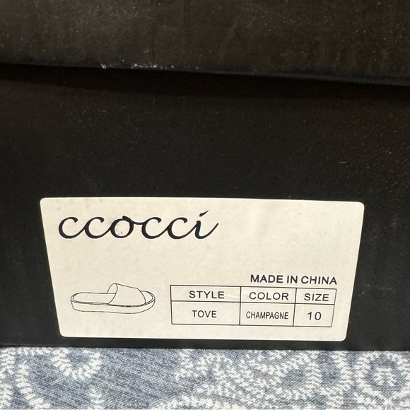 CCOCCI Tove Sandals Champagne Size 10 - Picture 3 of 4
